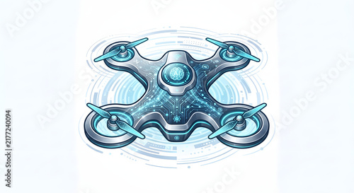 Futuristic Artificial Intelligence Drone