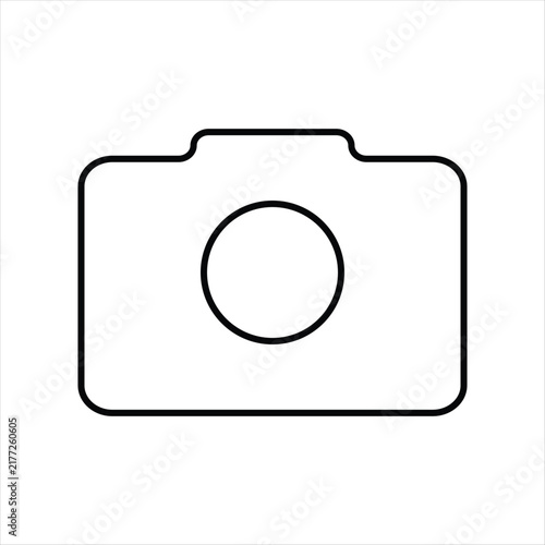 Camera Icon Outline  Simple Photography and Digital Camera Vector