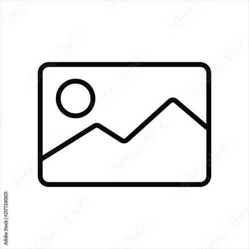 Image Placeholder Icon Simple Landscape Photo Outline Vector