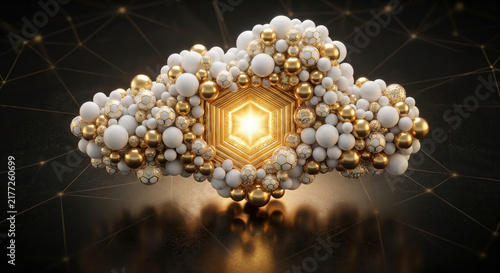 Cloud computing data network with golden spheres
