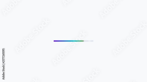 Gradient progress bar loading on white background