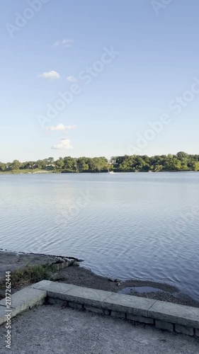 boat in the distance on river