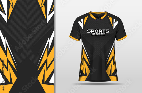 Sport gaming jersey design with sharp yellow and black color