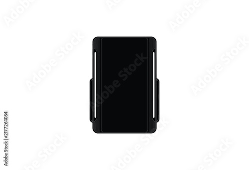 Smartphone silhouette on a white background a linear graphic representation