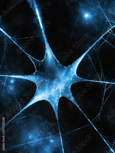 Blue Neural Star Network in Macro View