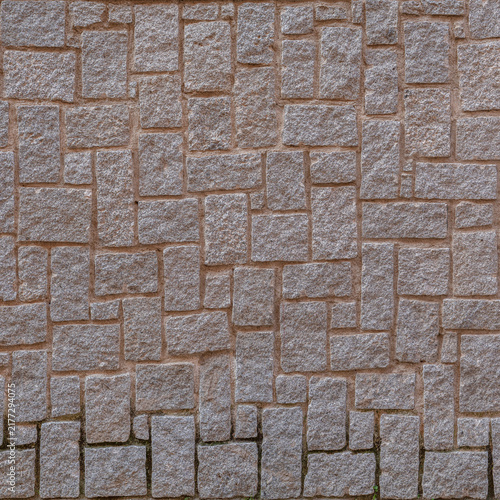 Seamless medieval stone pavement and historic cobblestone floor textures set