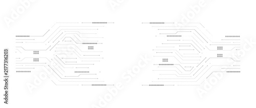 Circuit pattern displays a network of connected lines and dots on a white background connections geometric abstract digital technology electronic schematic diagram layout graphic vector