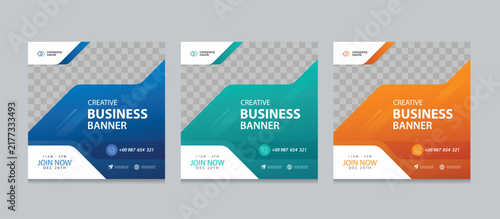 business web banner design template. Suitable for social media post, instagram story post and web marketing ads. vector illustration for editable with Space to add pictures.