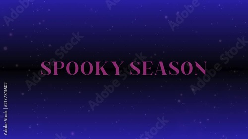 Spooky Season Clean Text Motion Graphics Animation  video