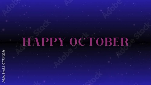 Happy October Creative Animated Text Motion Design  video