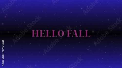 Hello Fall Animated Typography Text Motion Graphics  video