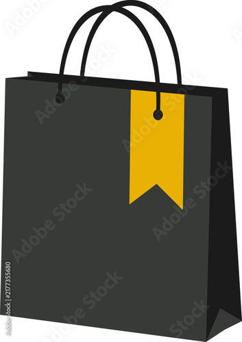 Black Shopping Bag Icon