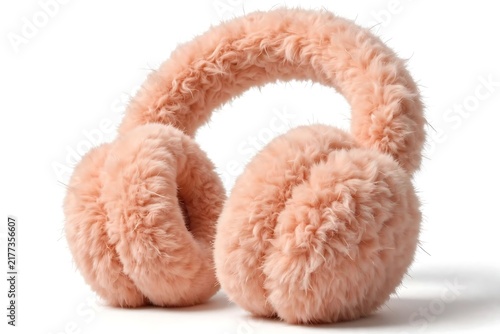 Cozy Pink Fluffy Earmuffs for Winter Warmth and Style ai generated