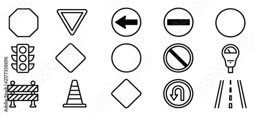 Road signs and traffic control objects for safety