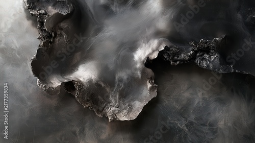 Molten Lead Metal Surface with Fluid Jagged Texture
