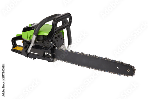 Chainsaw on white