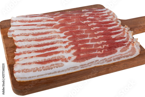 Fresh raw bacon