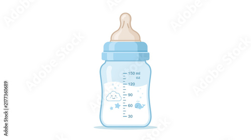 Baby Bottle Vector Illustration