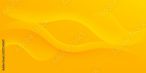 Art & IllustrationBright orange-yellow abstract dynamic background with waving shapes. Fresh lemon orange color. Modern wallpapers for templates, banners, sales, events, ads, web and pages