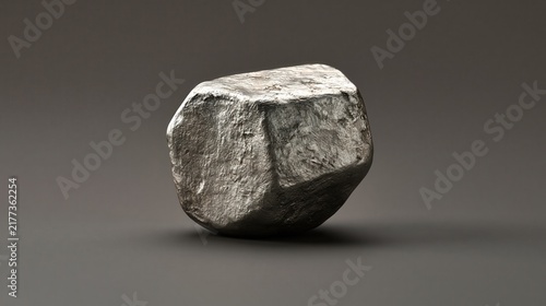 Silvery Gray Germanium Metal Specimen with Sculptural Facets