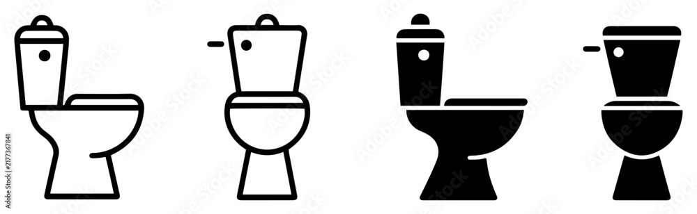 Naklejka premium toilet bathroom restroom symbol icon set