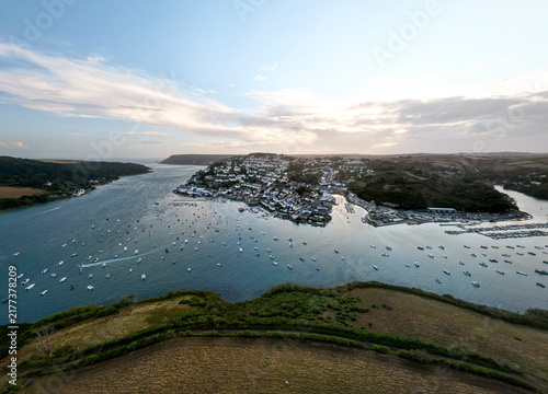 Tapety artystyczne Salcombe Aerial Panorama - Devon, UK 