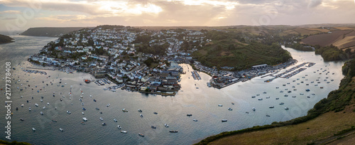 Canvastavla Salcombe Aerial Panorama - Devon, UK