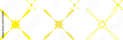 Twinkle Star icon. Twinkling star, shining burst. Christmas vector symbols isolated on white background.