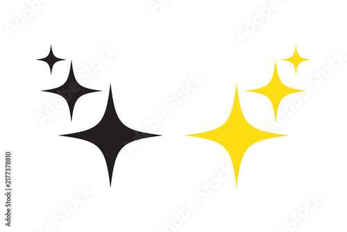 Twinkle star glittery sparkle. Twinkle star icon vector on white background.