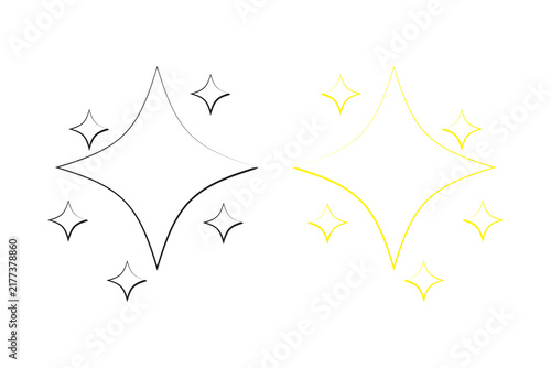 Twinkle star glittery sparkle. Twinkle star icon vector on white background.