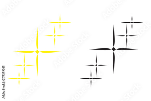 Twinkle star glittery sparkle .Twinkle icon vector on white background.eps10
