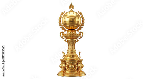 Golden Globe Award Trophy: An ornate, golden trophy with a globe motif, flanked by laurel wreaths, symbolizes ultimate achievement and prestigious recognition.