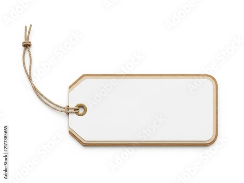 Obraz na płótnie Blank copper tag with string attachment