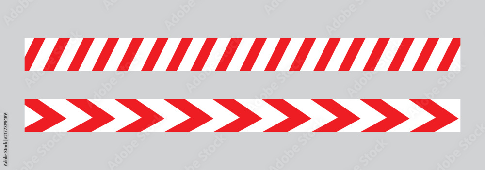 Fototapeta premium black caution tape on white background.industrial safety barrier stripe collection.vector illustration