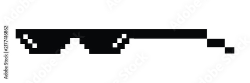 Pixel glasses isolated on white background. vector Illstration. White background.
