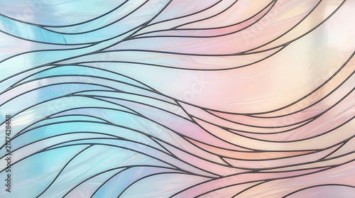 Abstract background with colorful flowing wavy lines