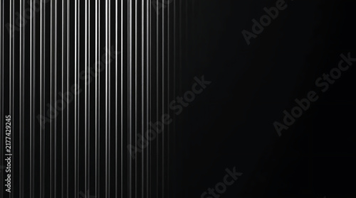 Vertical Metallic Ribs with Soft Gradient Backdrop in Dramatic Studio Lighting