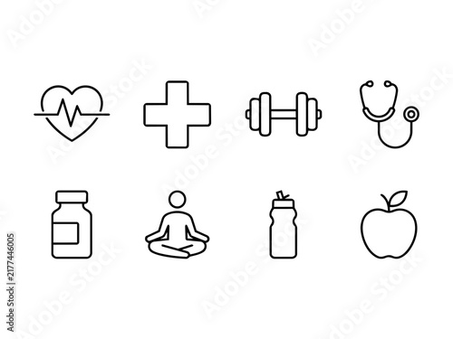 medical icons set