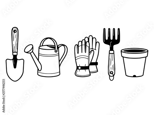 Kitchen Tools and Utensils Set Vector Illustration with Fork, Spoon, Knife and Cooking Equipment Icons for Restaurant, Chef, Food, Menu and Kitchen Design