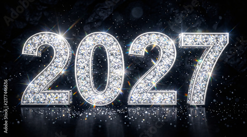 Obraz na płótnie Diamond 2027 Text Effect