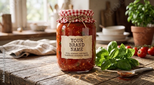 Gourmet Tomato Sauce Jar Kitchen Display