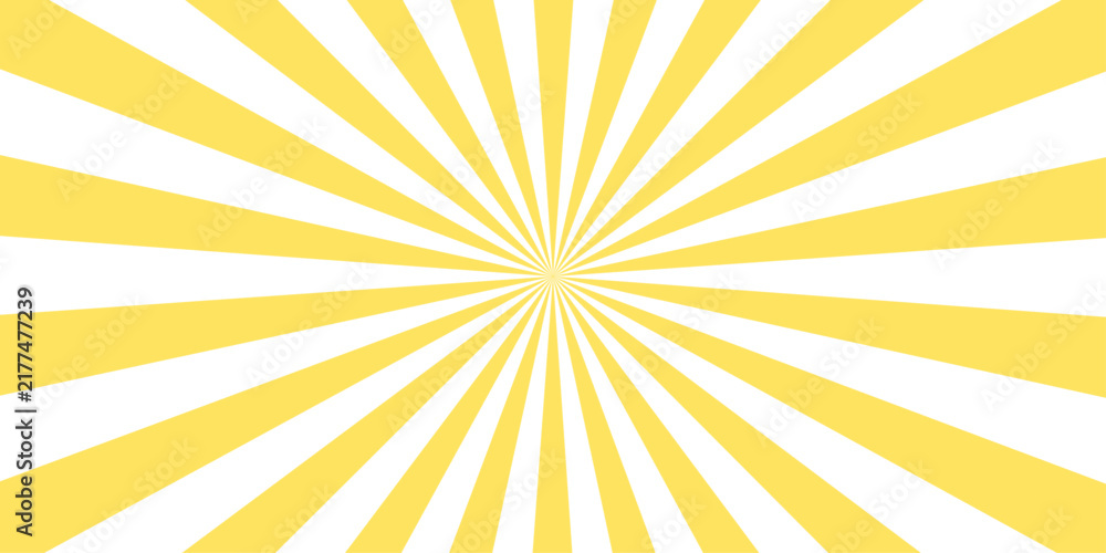 Fototapeta premium Abstract Yellow Sunburst Background with Radiant Sun Rays, Bright Summer Light, Orange Beams and Radial Starburst Pattern for Wallpaper and Graphic Design