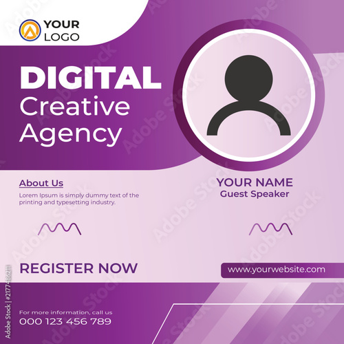 Digital Creative Agency Guest Speaker Event Flyer Template