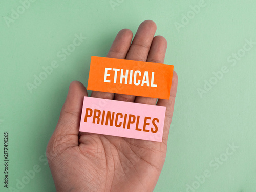 Bild auf Leinwand Paper with the word ethical principles