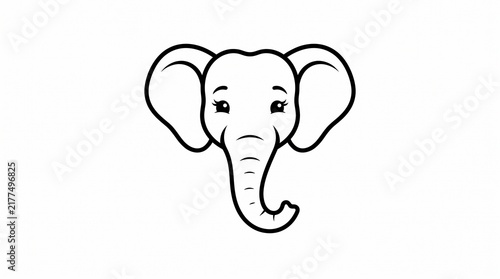 Elephant Appreciation Wildlife Conservation Minimalist Black and White