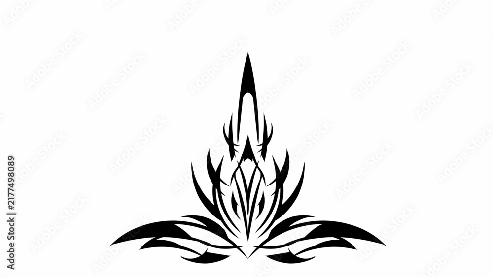 Obraz premium Creative tribal pinstripe vector template for car and motorcycle