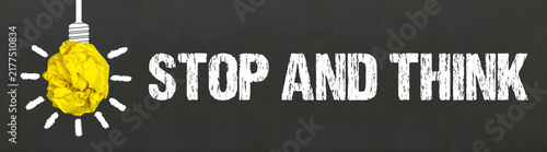 Stop and think	
