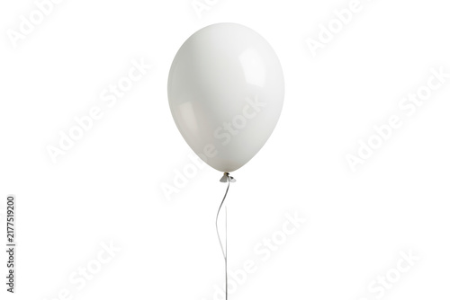 Tapety artystyczne Single white helium balloon with thin string
