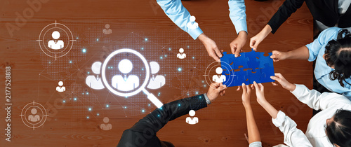 Obraz na plátně Concept of global talent acquisition and human resources