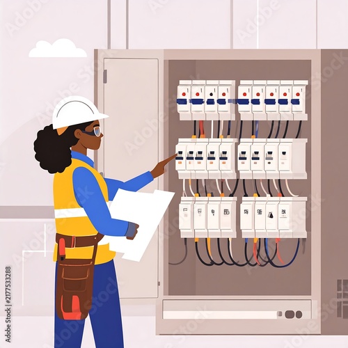 Woman in yellow shirt organizing kitchen shelves.